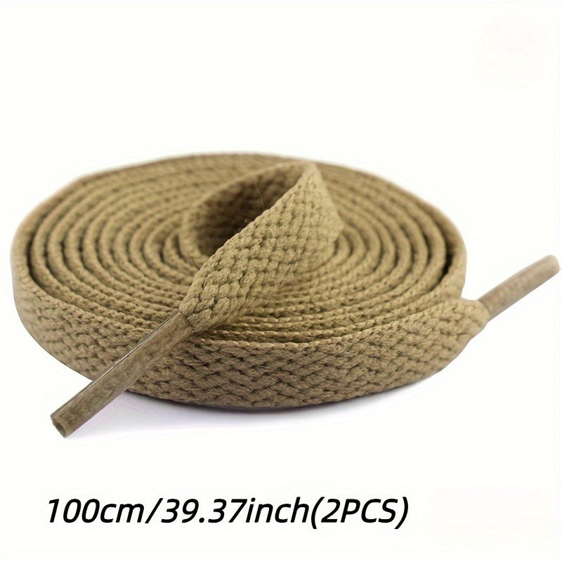 2 пары плоских повседневных спортивных шнурков для кроссовок, белые, 45 дюймов