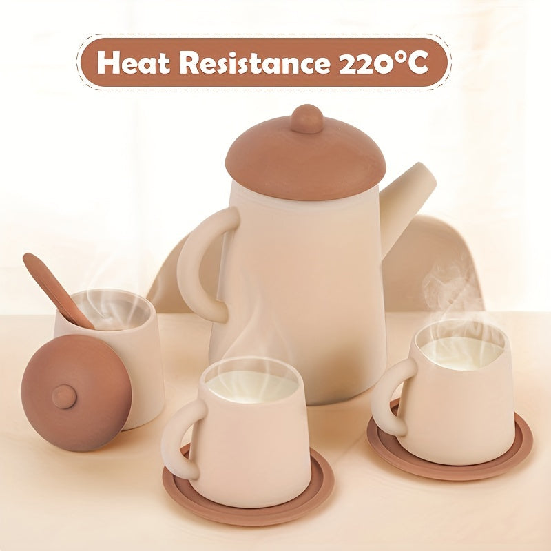 Детский набор силиконовых игрушек BPA-free, нетоксичные чайные и поильные чашки для малышей и детей