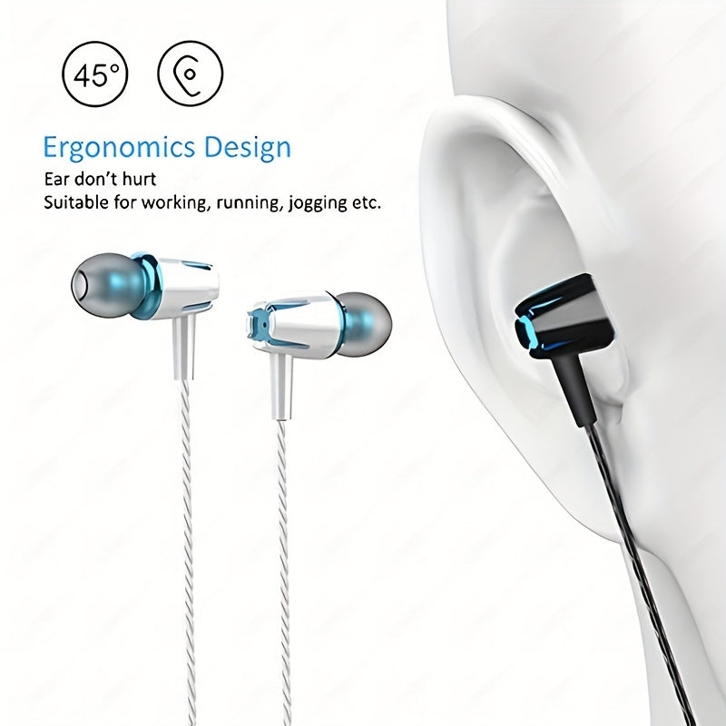6-Pack Wired In-Ear Headphones with Microphone Noise Reduction Tangle-Free Stereo Sound