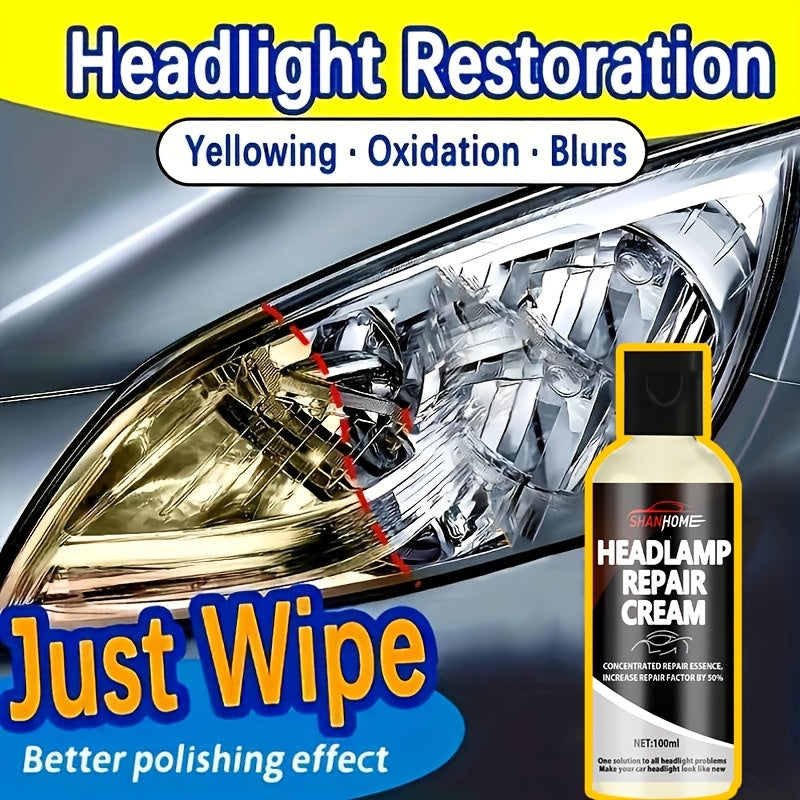 100ml Car Headlight Restoration Kit Scratch Repair Anti-Yellowing Clear Coating
