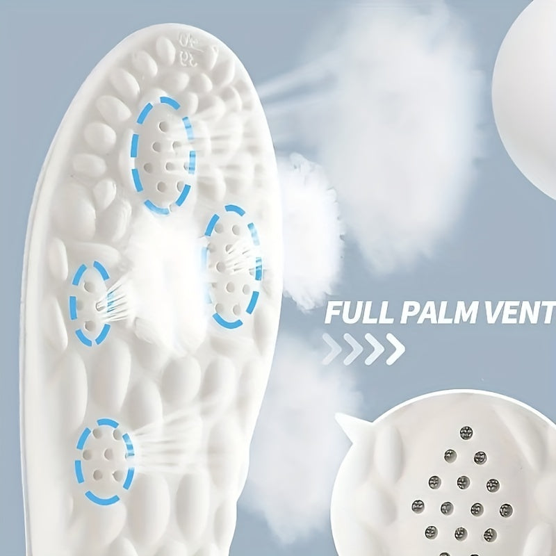 Unisex 4D Latex Sports Insoles Super Soft High Elastic Comfort