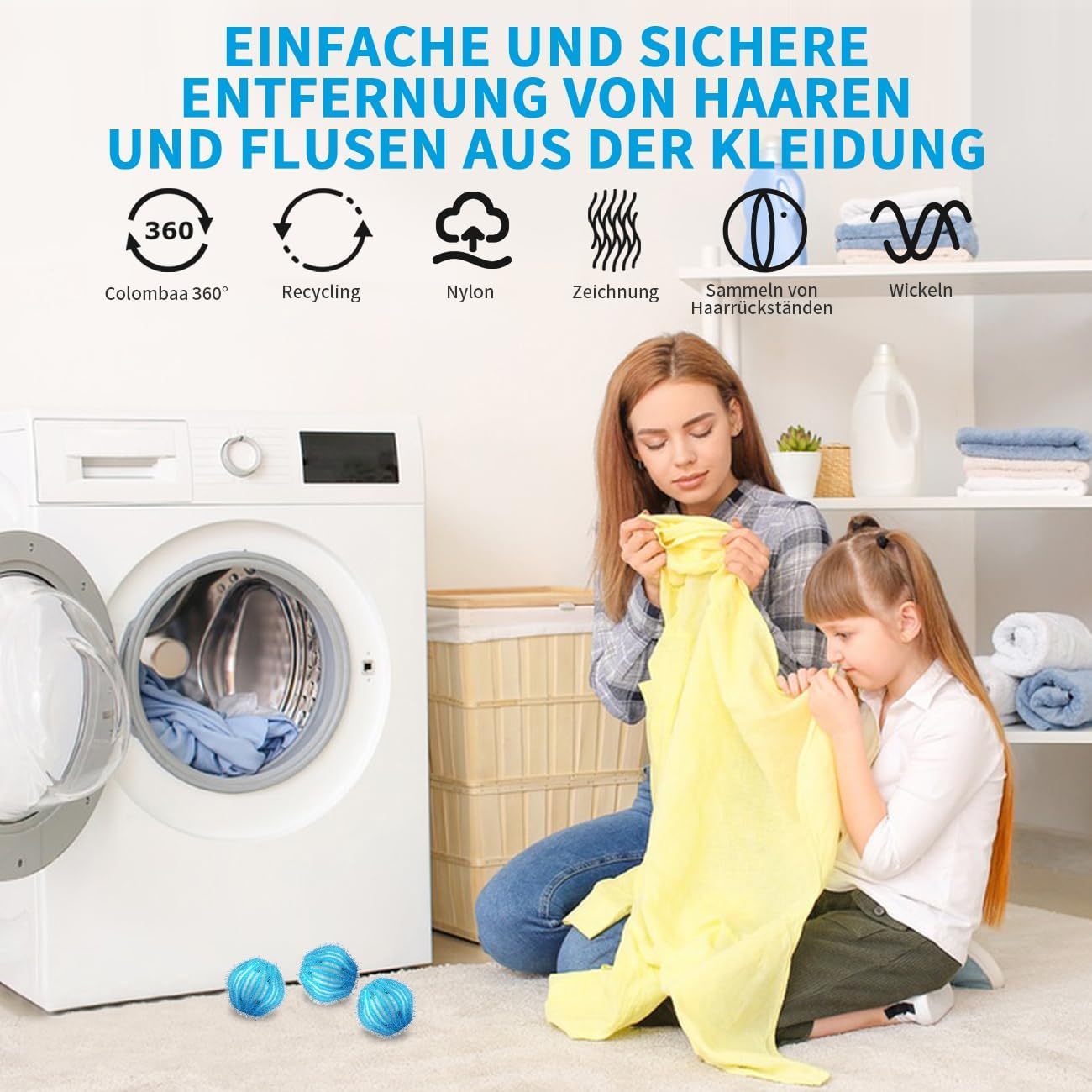 12 Pieces Lint Remover for Washing Machine Hair and Fuzz Catcher Laundry Accessories