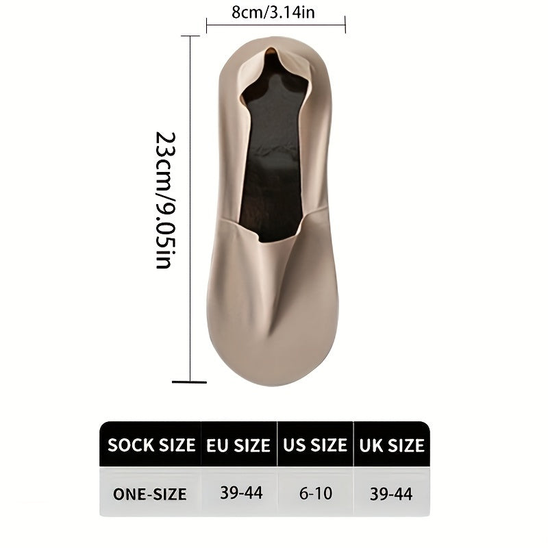 Men's Black No-Show Socks Breathable Polyester Spandex Non-Slip Summer