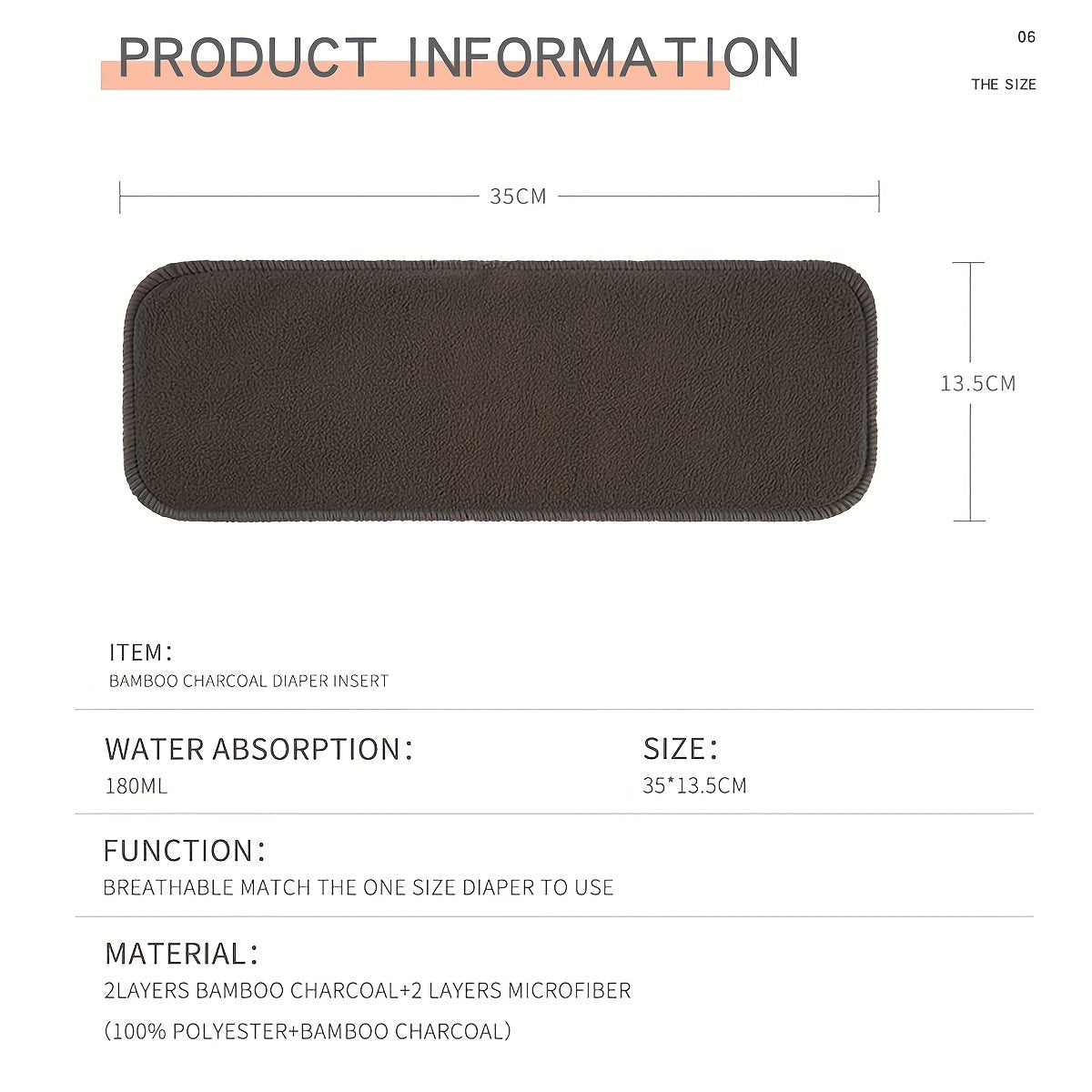 Juego de 5 protectores de bambú con carbón activado para pañales de bebé con insertos de microfibra