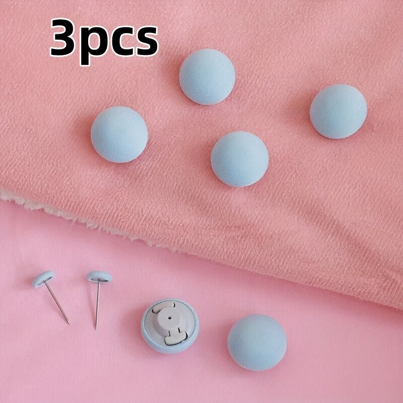 Set of 3 Grey Bedding Clips with Safety Lock Buckles for Duvets, Quilts, and Curtains