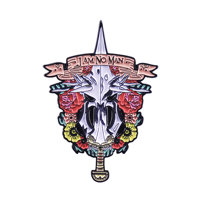 Yangi Alloy Brooch Pin qilich va gul dizayni bilan kiyimlar, shlyapa, sumkalar uchun