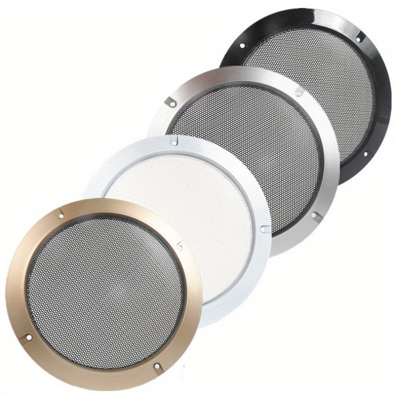 Black Mesh Speaker Grille 5.08cm to 25.4cm Durable Metal Enclosure