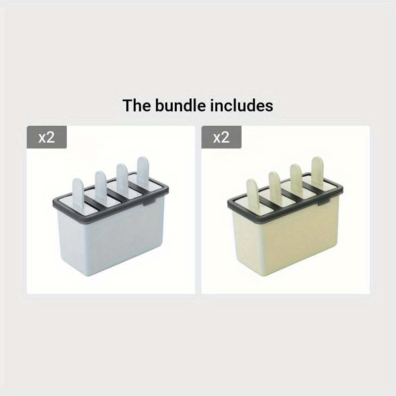 1 to'plam uy muzqaymoq qoliplari to'plami 4 ta uyda tayyorlangan popsikllar yasash uchun