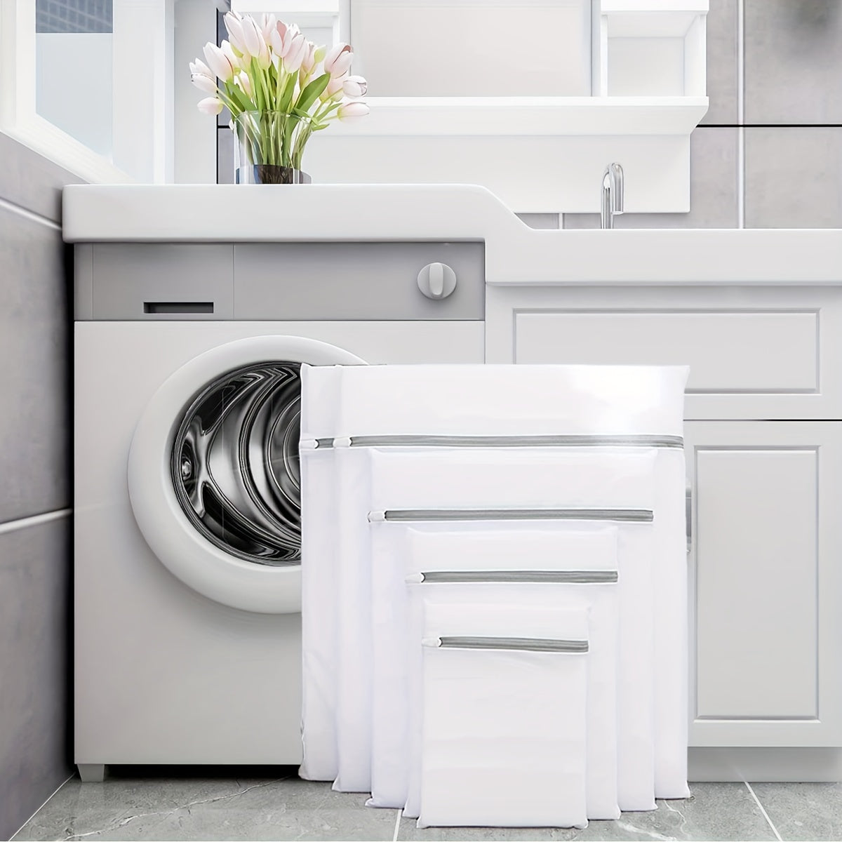 5 шт. сетчатых мешков для стирки деликатных вещей, нижнего белья, бюстгальтеров, носков