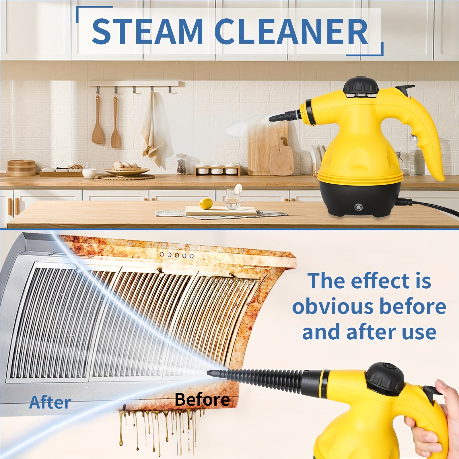 600W Handheld Steam Cleaner for Multi-Surface Cleaning European Plug