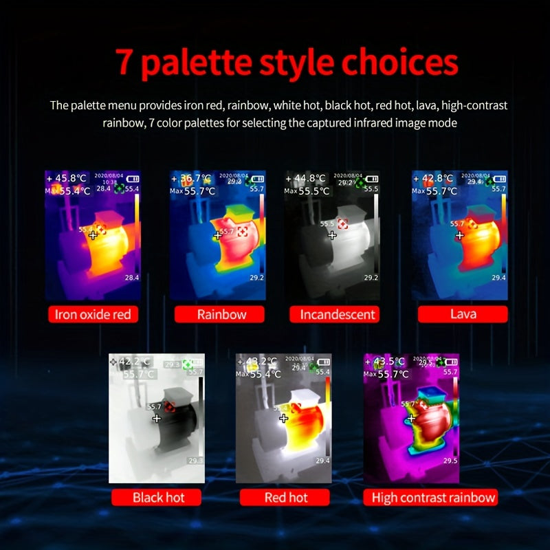 Thermal Imager Leak Detection Infrared Camera 256x192 25Hz Rechargeable Battery