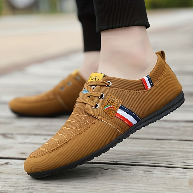 Men's Canvas Loafers Lightweight Breathable Non-Slip Casual Shoes for Outdoor Activities