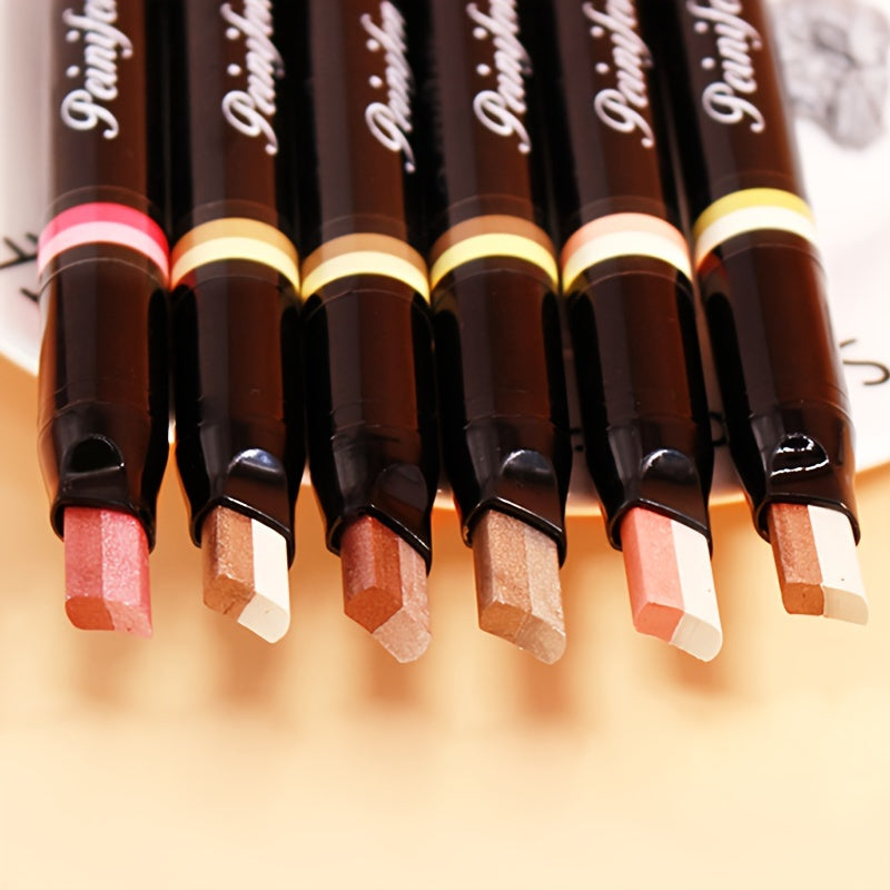 Ikki tomonlama porloq ko'zoynak qalamchalari, dog'ga chidamli, porloq yer tonlari