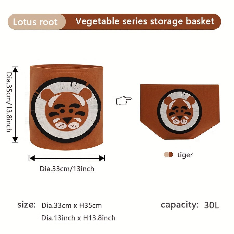 Cartoon Animal Laundry Hamper Large Foldable Storage Bin for Kids Toys and Nursery Clothes