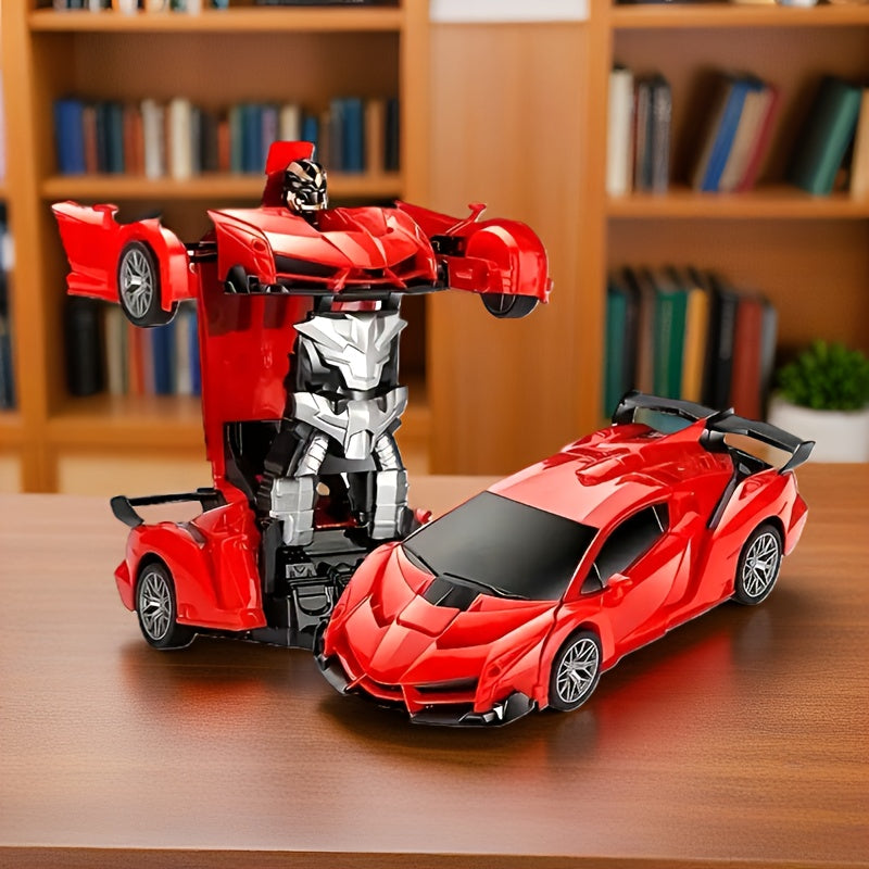 Coche de juguete transformador RC para niños de 6+ años en plástico ABS, vehículo de carreras con control remoto
