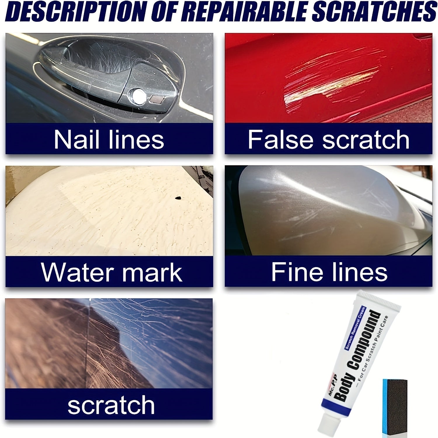 Car Scratch Repair Kit Restores Paint Protects Car Polishing Wax