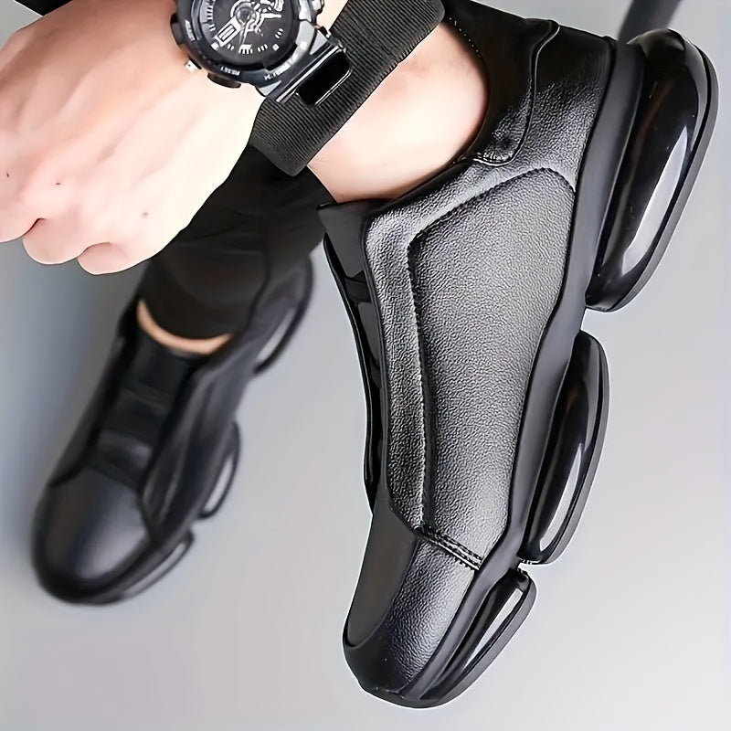 Men's Casual Shoes Breathable Synthetic Leather Slip-On Low Top Street Style for Spring and Autumn