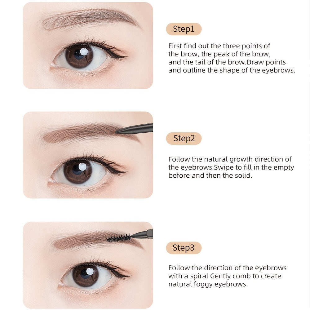 Women's Waterproof Double-Ended Eyebrow Pencil, Fine Tip, Long Lasting