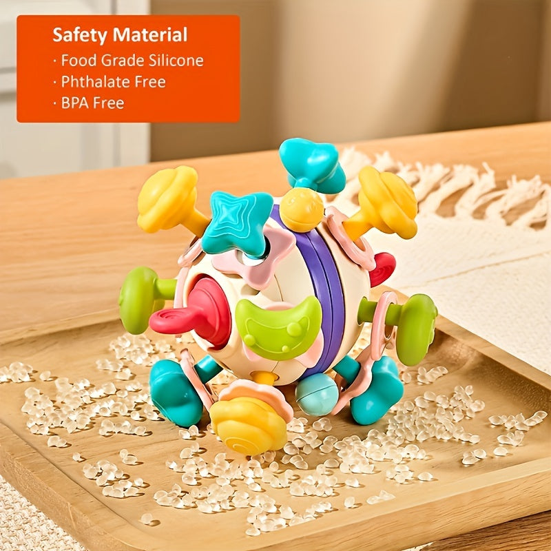 Baby Soft Training Toy for Infants Hand-Grabbing Practice Manhattan Space-Ball Theme