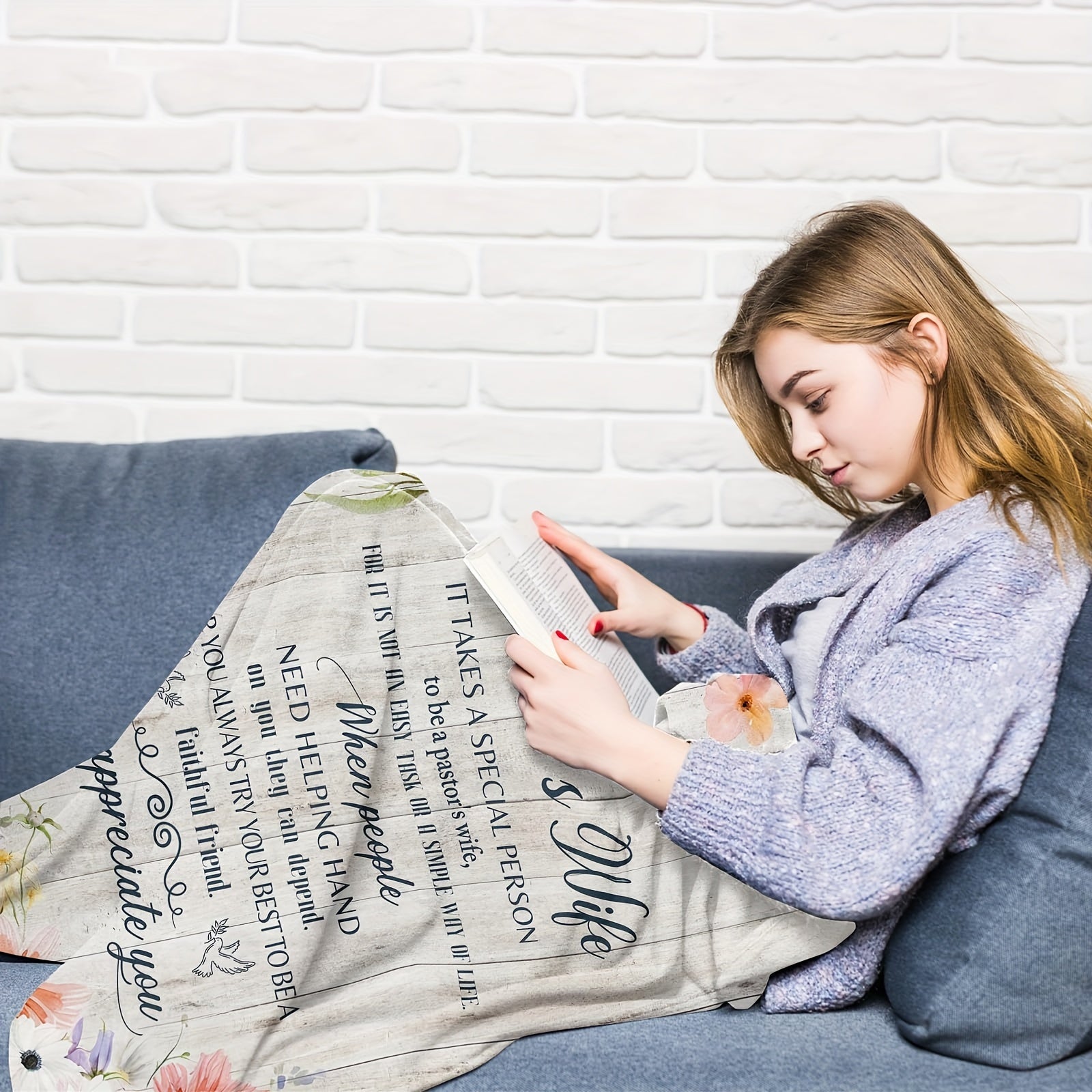 Подарок для жены пастора — уютное плед для рождественского или дня рождения, для использования на диване