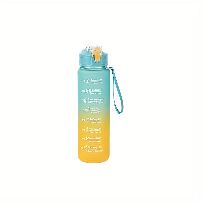 Set of 3 Motivational Water Bottles 2000ml 800ml 300ml with Straw and Sleeve