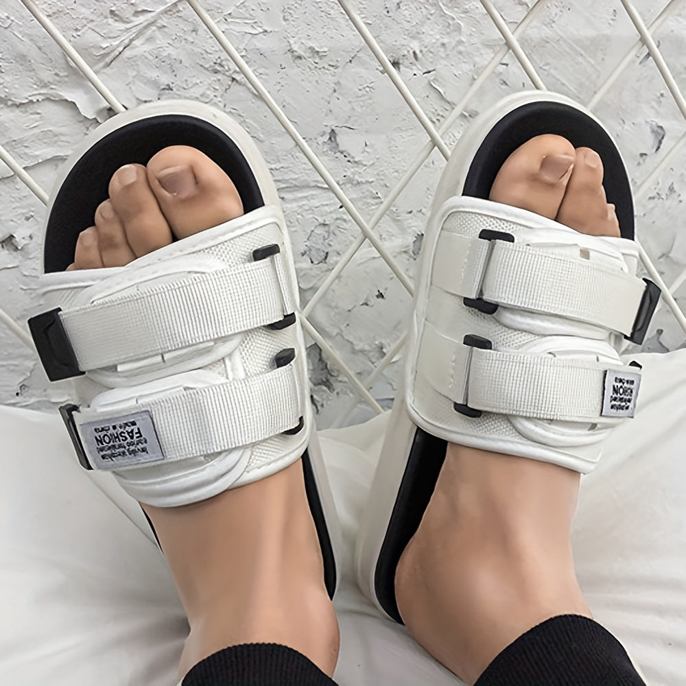 Zapatillas abiertas para hombre, transpirables, suela de goma antideslizante, casuales para verano