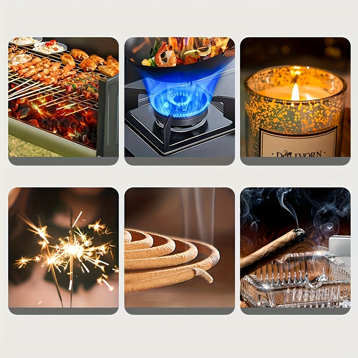 Rechargeable USB Electric Lighter Flameless Windproof for Gas Stove