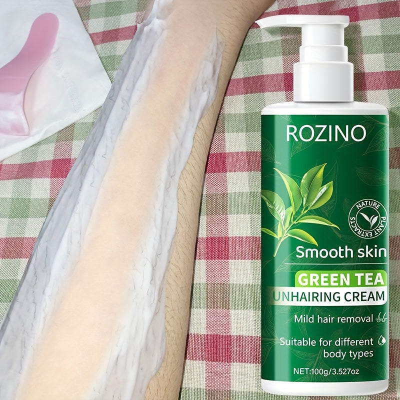 Crema depilatoria de té verde para piel sensible 100g Depilador de acción rápida