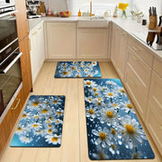 Small Daisies in the Rain Bathroom Carpet Thick Soft Kitchen Living Bedroom Floor Mat Machine Washable
