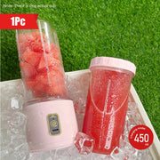 Portable USB Rechargeable Juicer Cup with 6-Blade Design and 1500mAh Battery