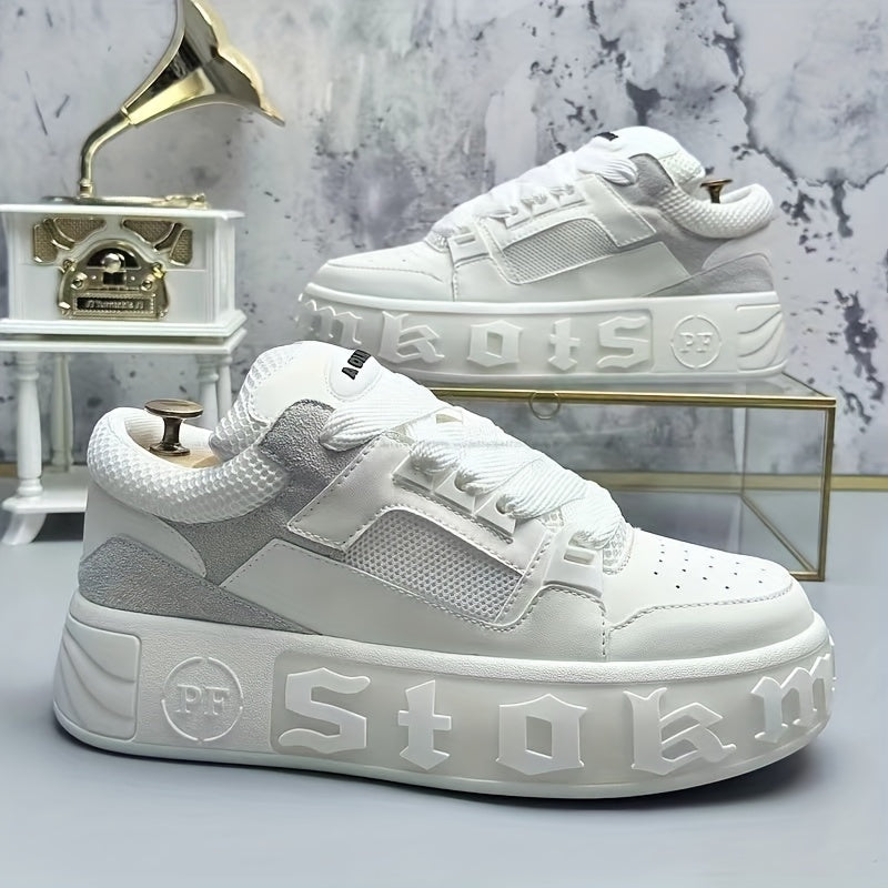 Men's Casual and Outdoor Sneakers with Rubber Sole and Lace-Up Closure