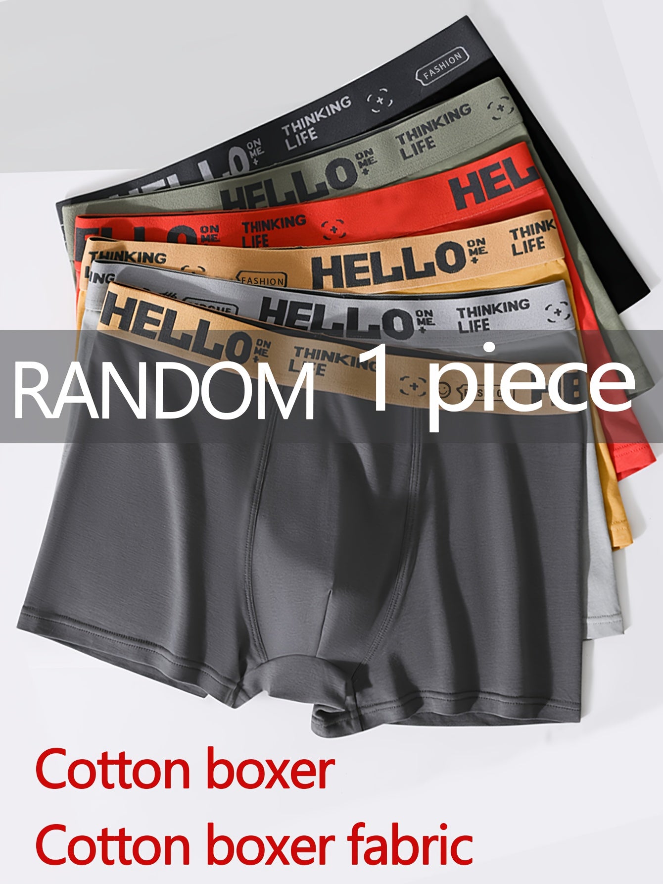 Men's Cotton Boxer Briefs with Color Block Patterns for Casual and Sports Wear