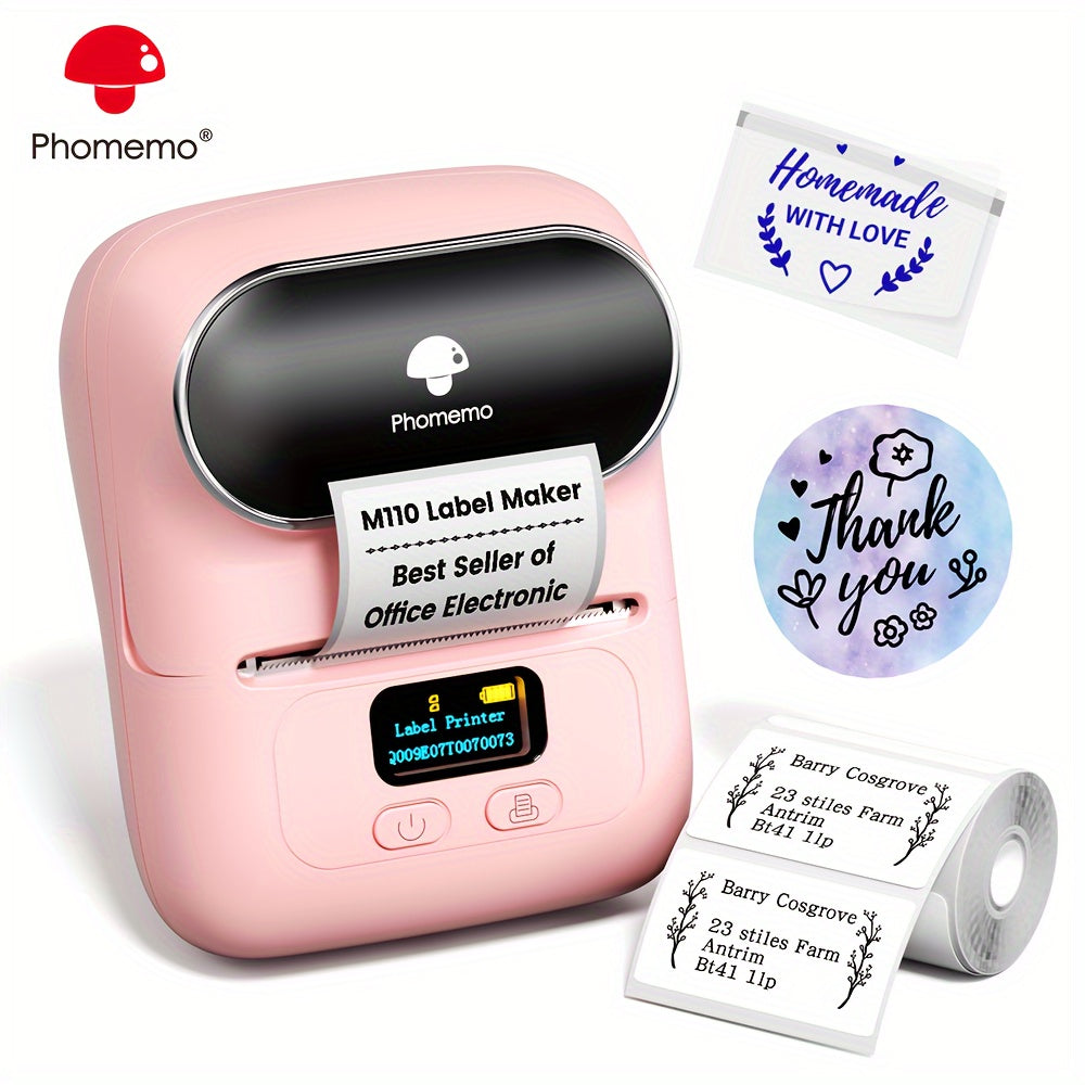 Thermal Label Maker Portable Wireless Printer for Barcodes, Shipping, Retail