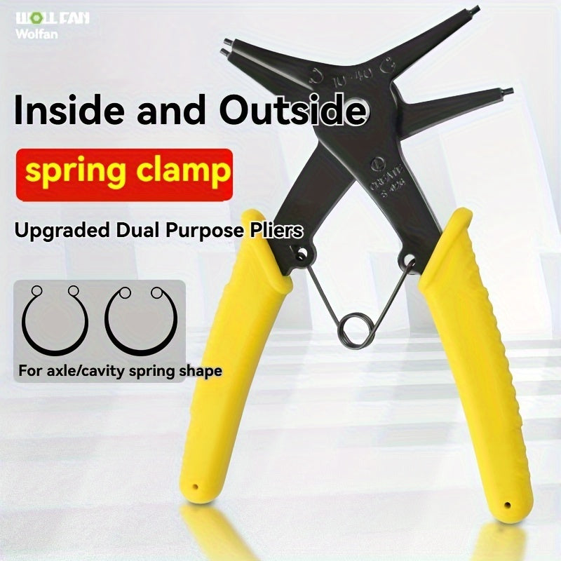 2-In-1 Snap Ring Pliers Metal Tool for Indoor Outdoor Use