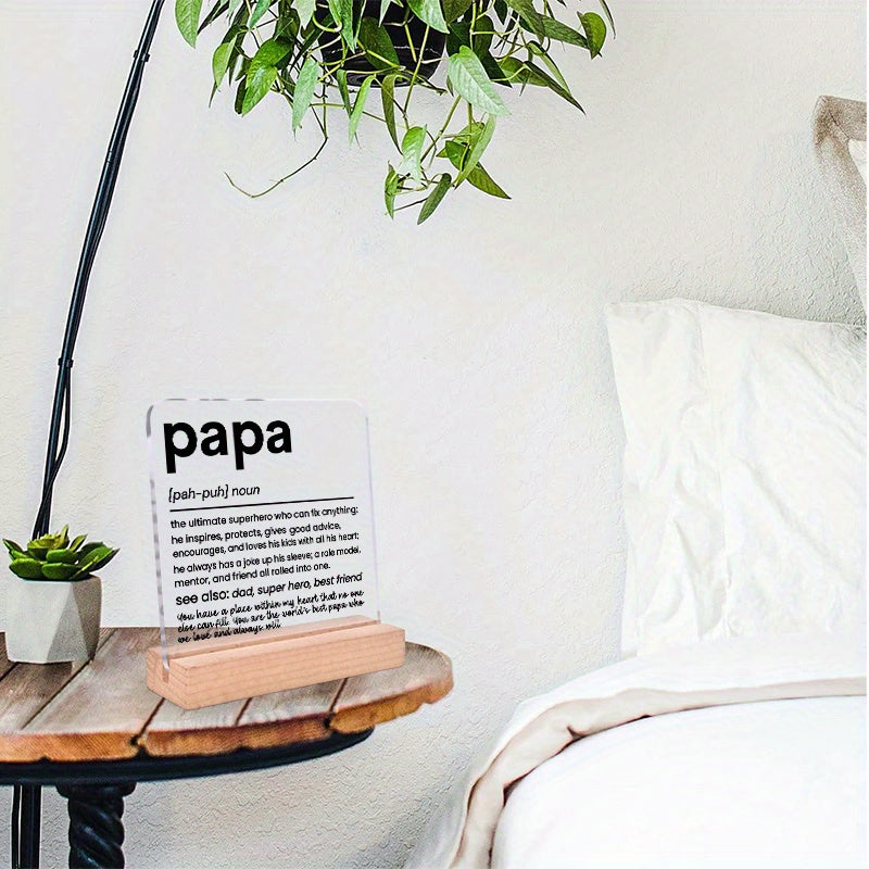 Grandfather Desk Decor Plaque Gift for Grandpa from Grandkids Birthday Father's Day Christmas