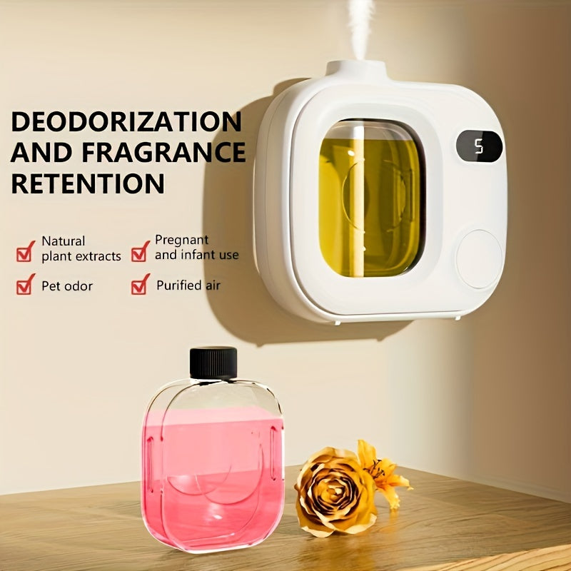 Rechargeable 5-Speed Room Humidifier with Digital Display and Fragrance Dispenser
