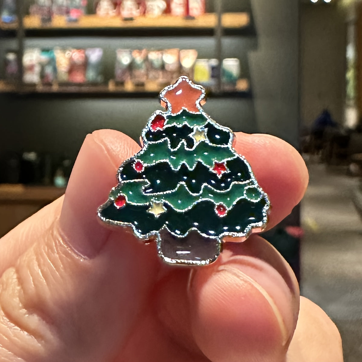 Set of 9 Enamel Alloy Christmas Brooches Reindeer Snowman Candy Cane Tree Jewelry