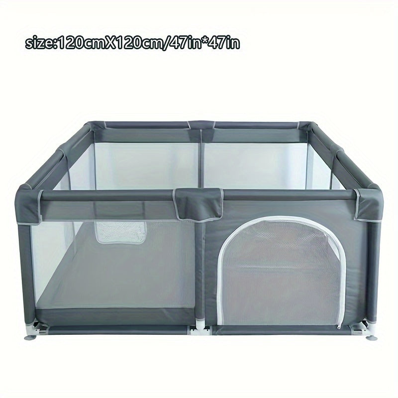 Large Baby Playpen for 0-3 Years Soft Mesh Anti-Slip Base Indoor Outdoor Safety Playard