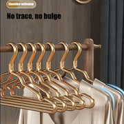 Juego de 5 perchas de metal para ropa, perchas antideslizantes y de alta resistencia para armario