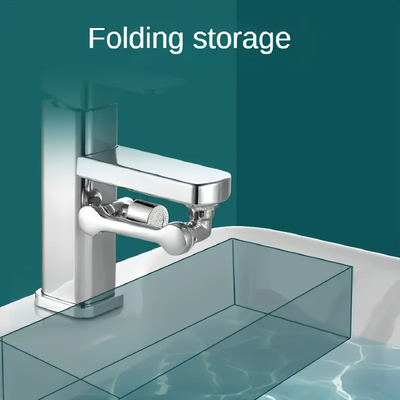 Universal Rotating Faucet Nozzle for Kitchen and Sink Faucets Plastic Silvery