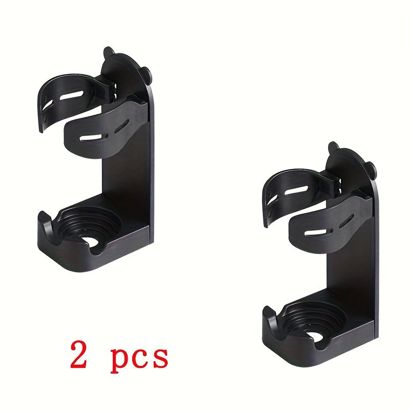 Soporte de pared para rasuradora y cepillo de dientes, estante de almacenamiento, negro, organizador de baño