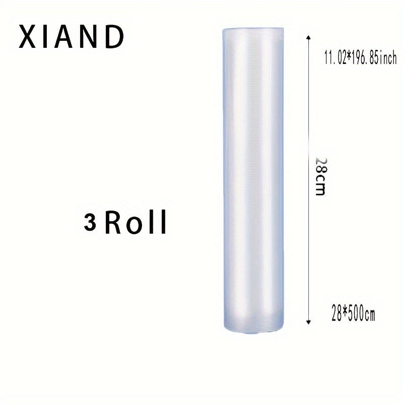 Pack of 3 Food Storage Bags Leakproof Plastic for Vegetables and Fruits