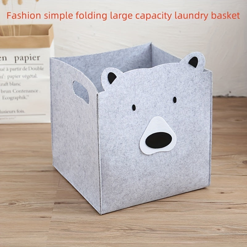Felt Storage Cube Organizer Basket for Laundry Toys and Clothes 1 Piece
