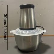 2L katta sig'imli zanglamaydigan po'latdan yasalgan go'sht maydalagich, 30000 RPM motor bilan, EU plagi, oson nazorat uchun shaffof qopqoq - Uy oshxonalari uchun mukammal, go'sht tayyorlash asbobi.