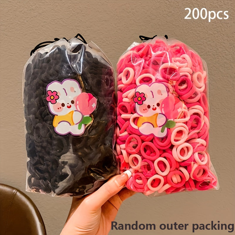 Kids Girls Hair Bands 100/200 Elastic Fabric Scrunchies Cute Gift Accessories