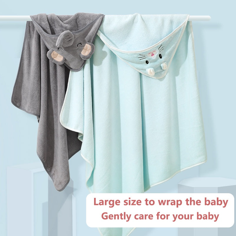 Baby Bath Towel Soft Cartoon Animal for Newborns and Holidays