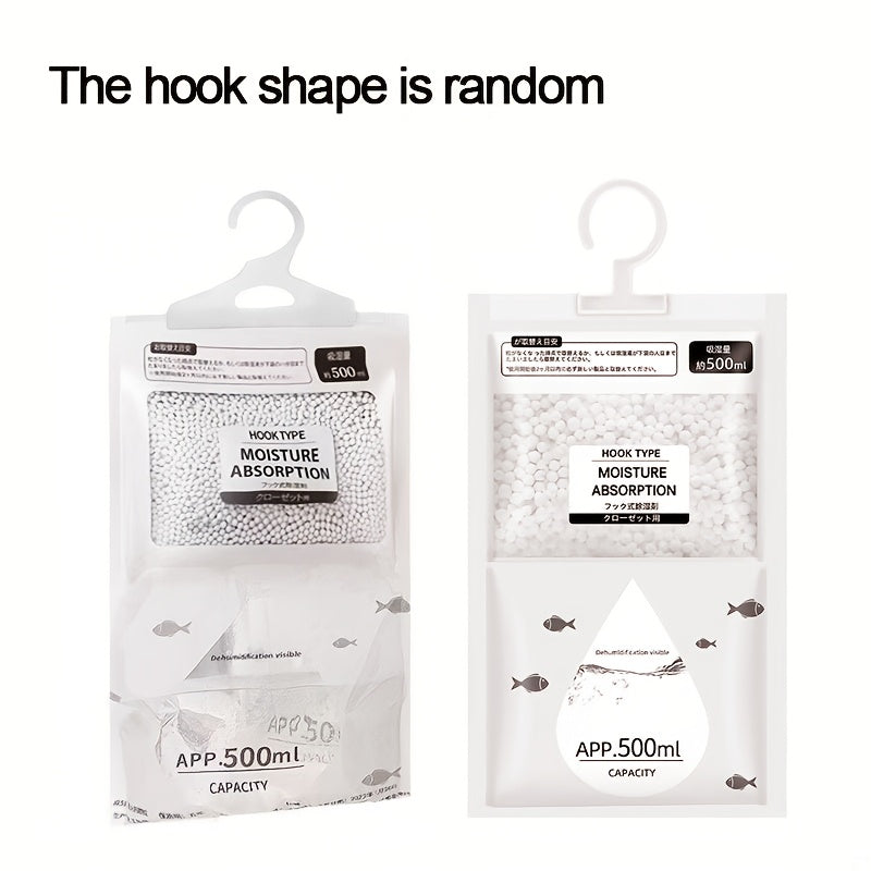 Large Dehumidifier Bags 5-Pack 500ml Moisture Absorbers for Clothes and Home