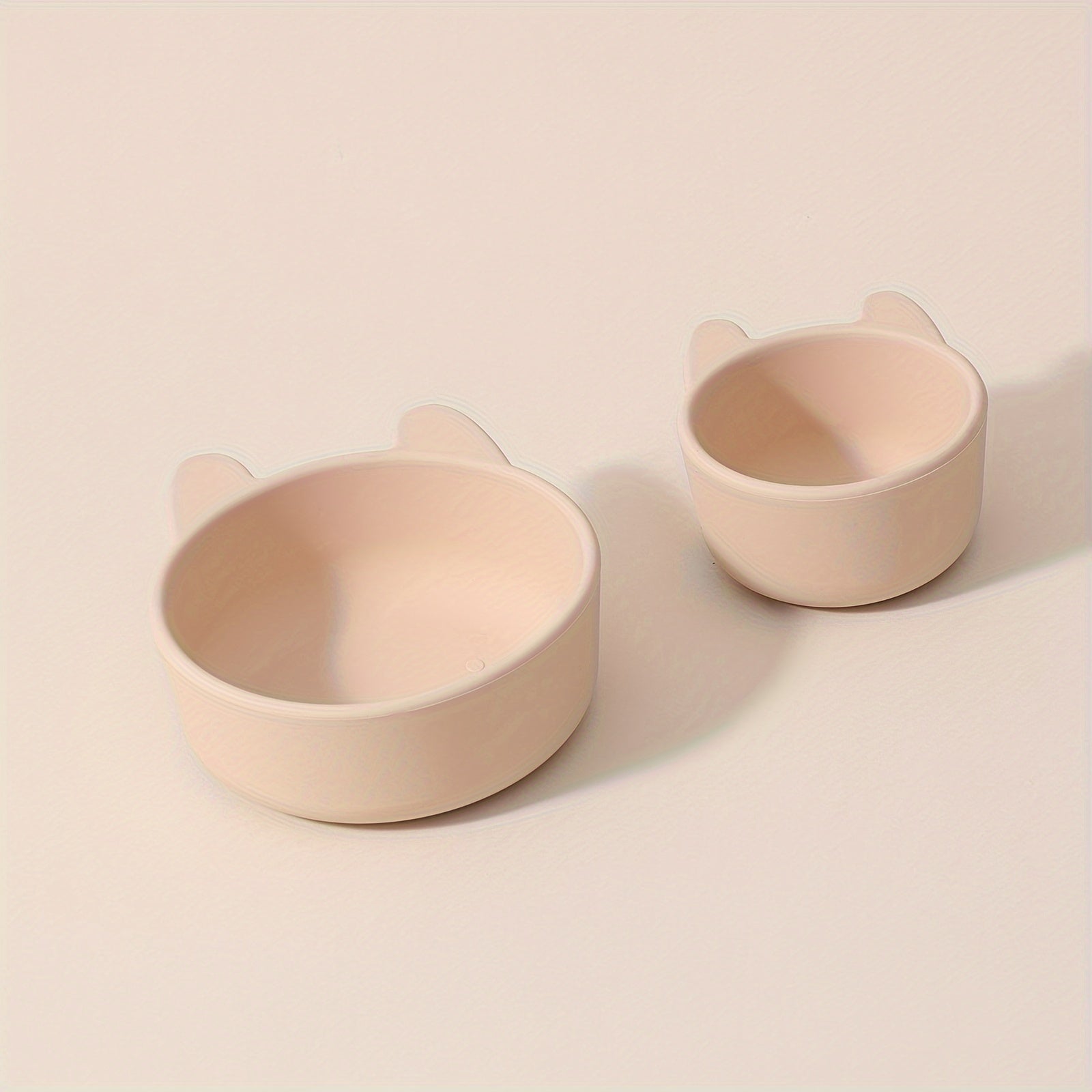 Kids Silicone Feeding Set with Bear-Shaped and Snack Bowls BPA-Free Food-Grade Safe