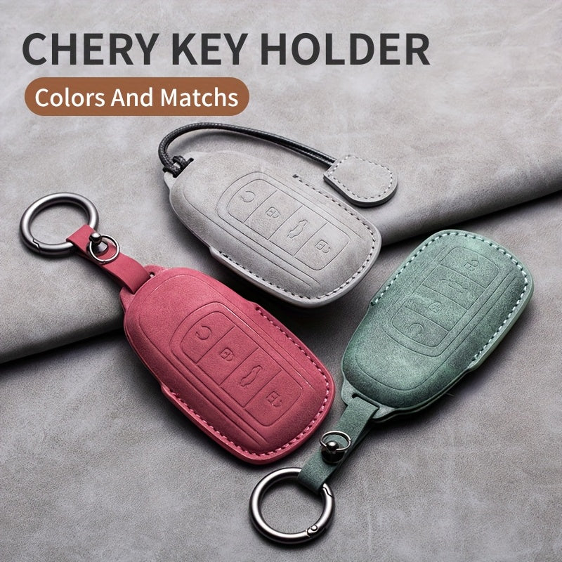 Car Remote Key Cover Premium PU Leather Durable Anti-Fall for Various SUV Models