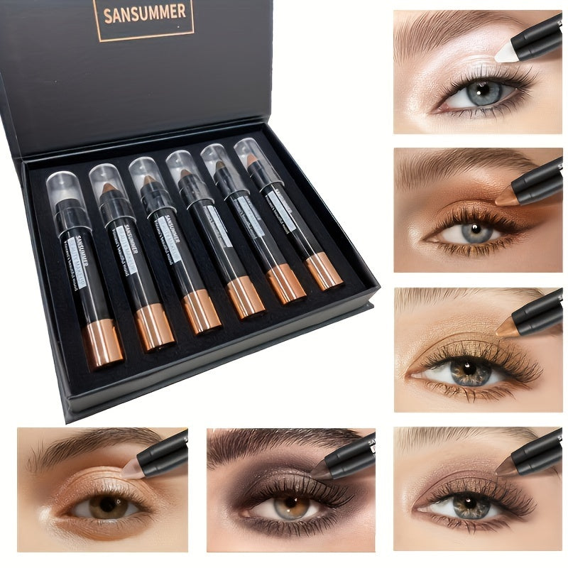 Women's 7-Color Waterproof Eyeshadow Stick Pearlescent Matte Lasting Makeup